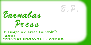 barnabas press business card